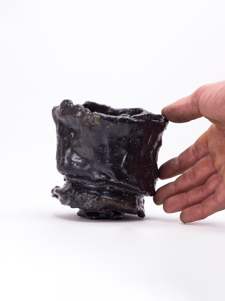Black Raku Fired Bowl