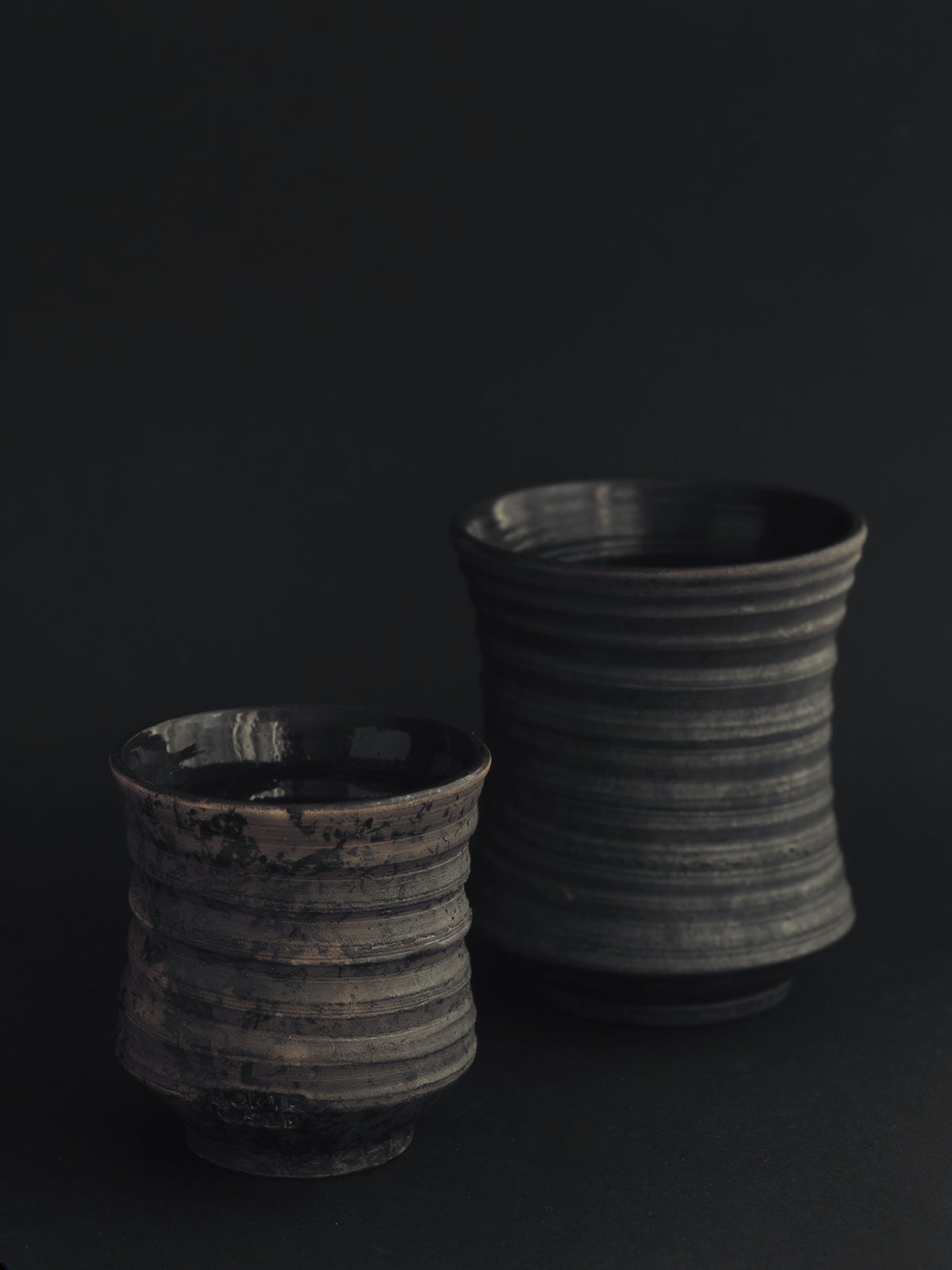 Raku Ribbed Cup - Large