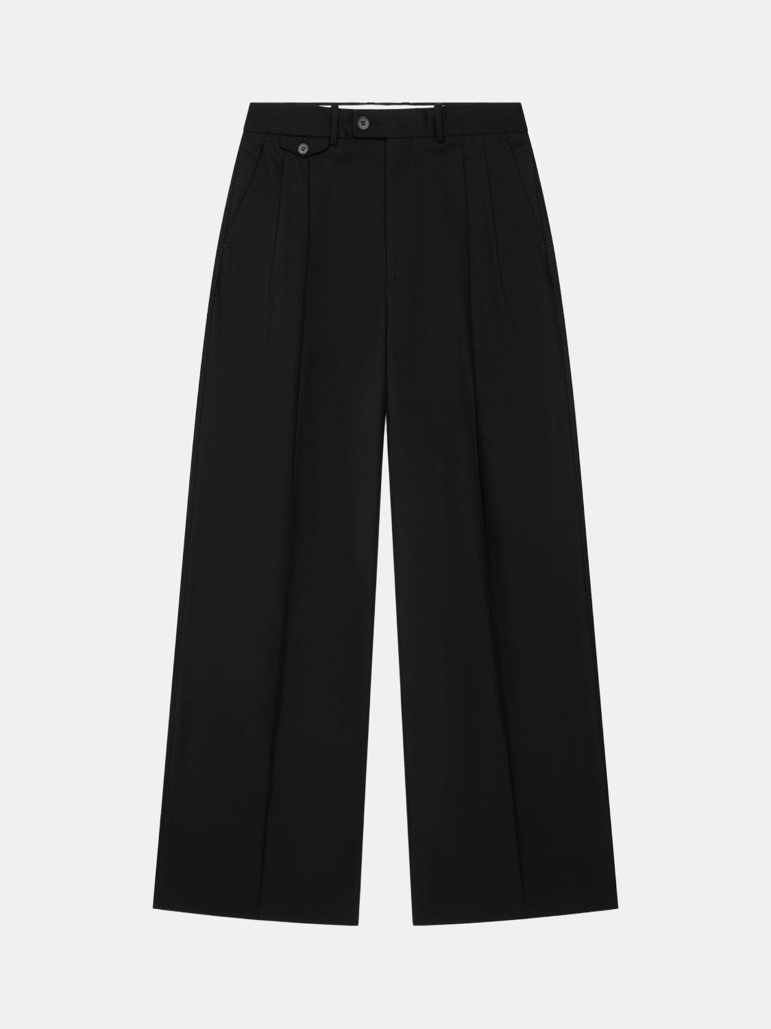 Pleated Wide-Leg Trousers
