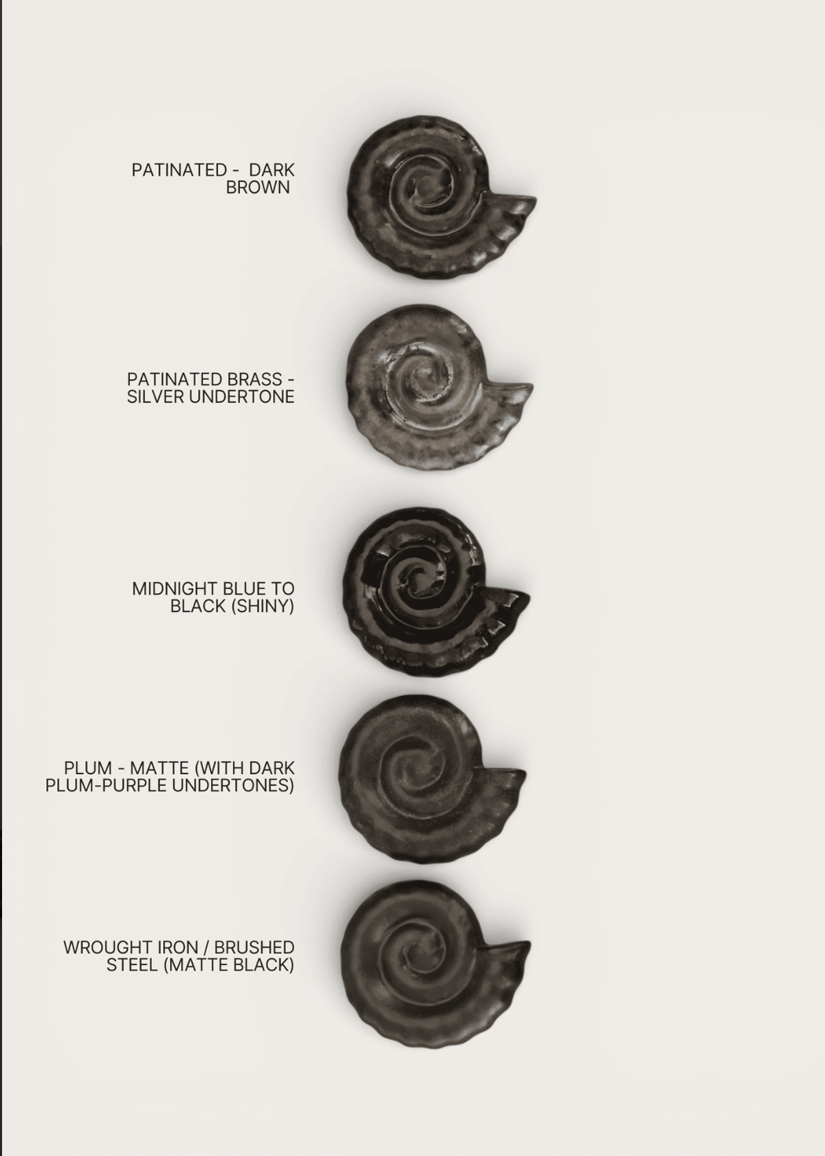 Shell Ceramic Knob, Set of 2 pcs