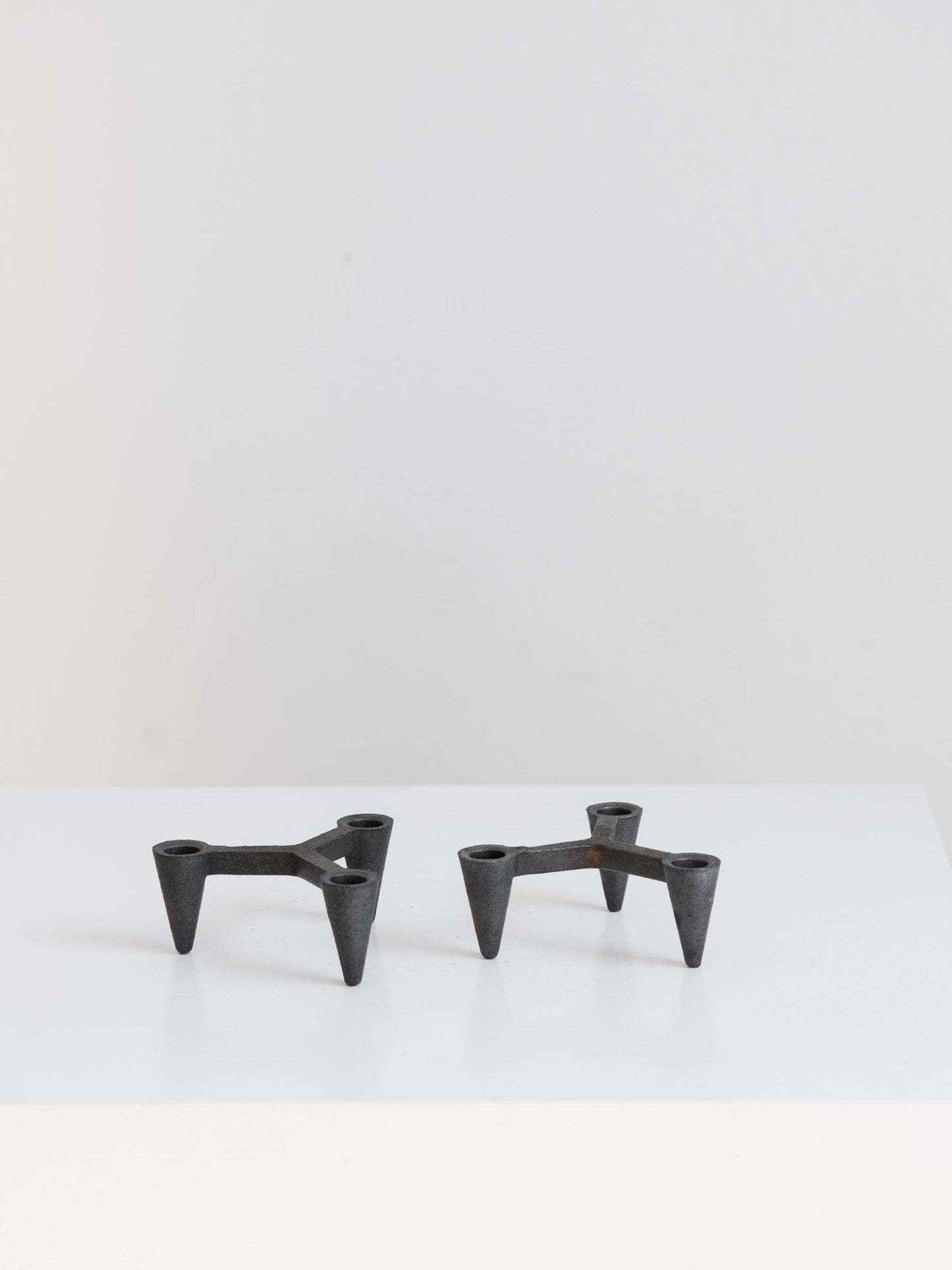 Cast Iron Three-Light Candle Holder