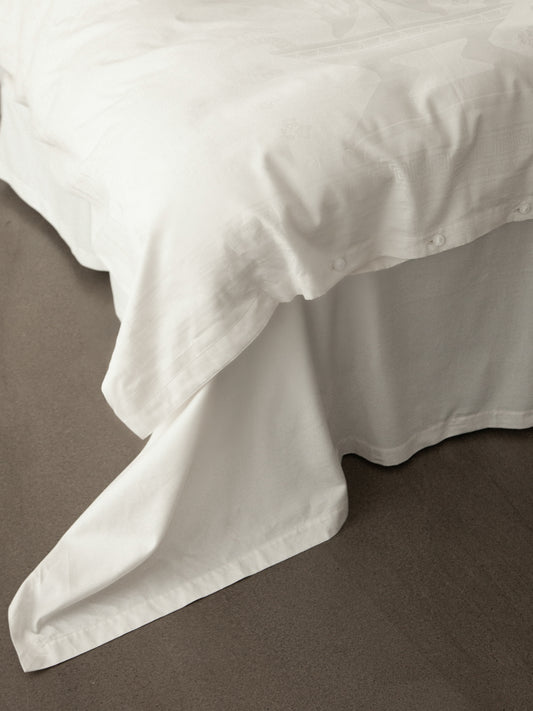 Fountain Blossom Flat Sheet – White Chalk