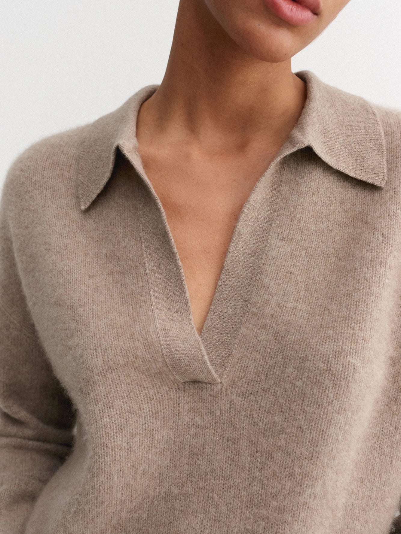 Kaia Collar Sweater - Nougat