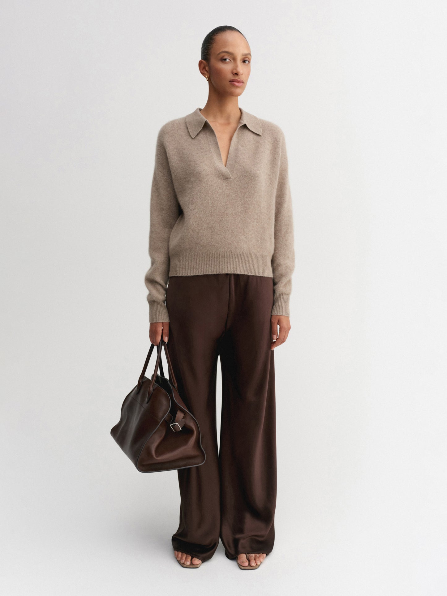 Kaia Collar Sweater - Nougat