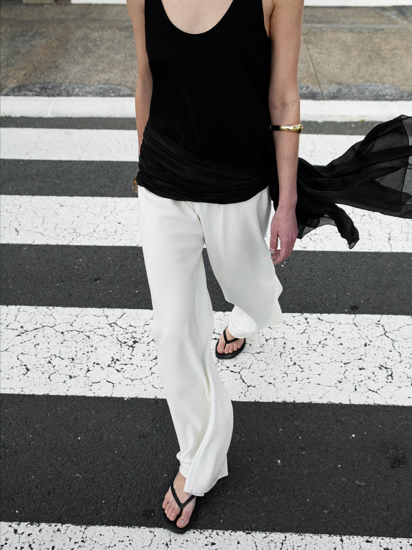 Bea Crepe Pants - Cream