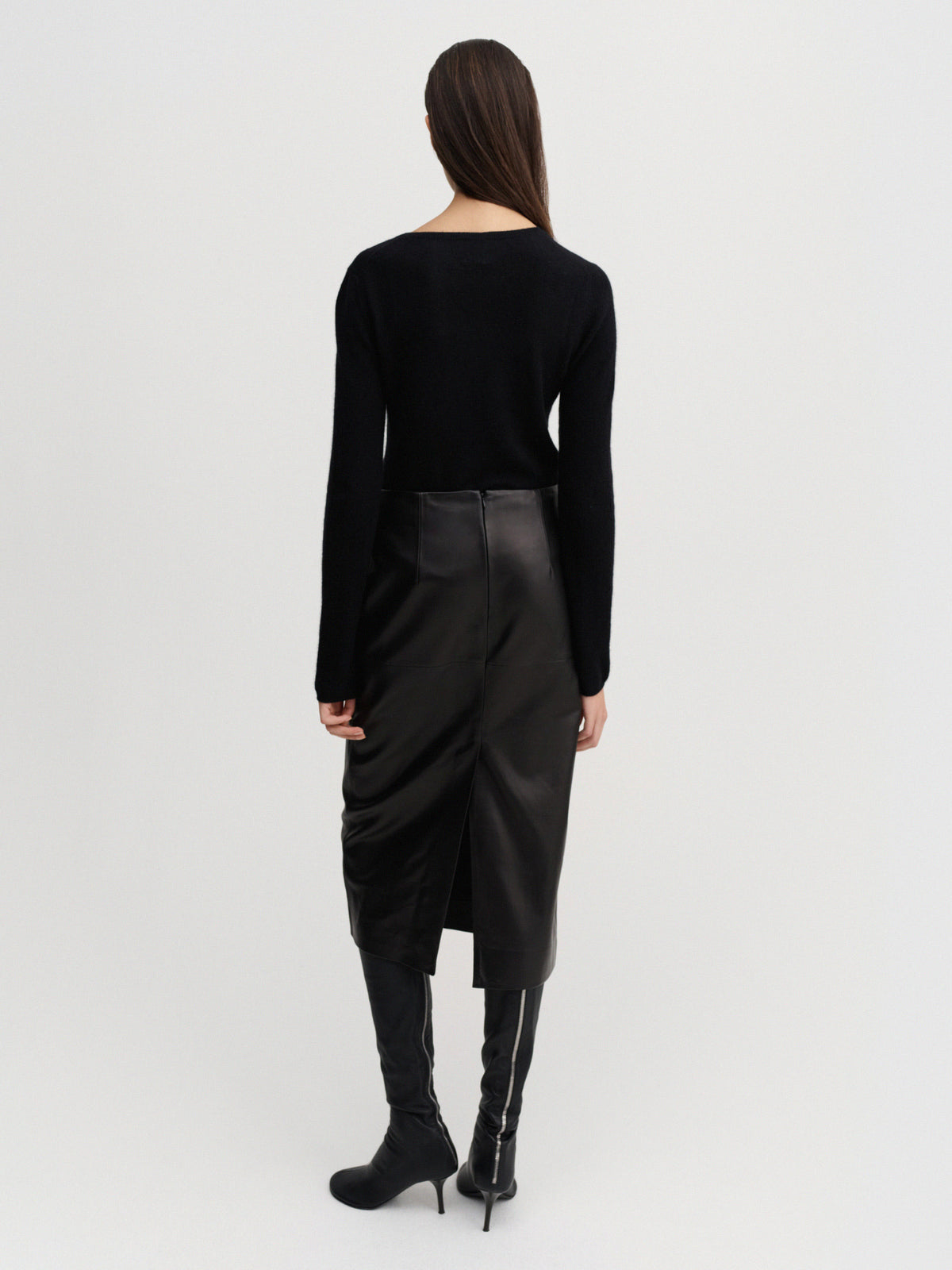 Birdy Leather Skirt – Black