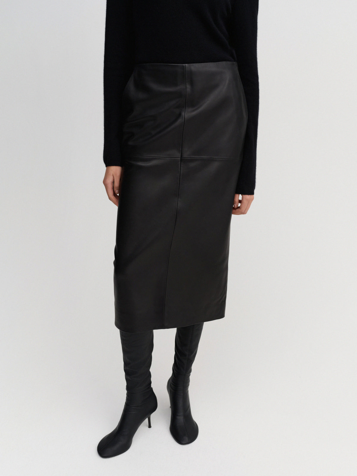 Birdy Leather Skirt – Black