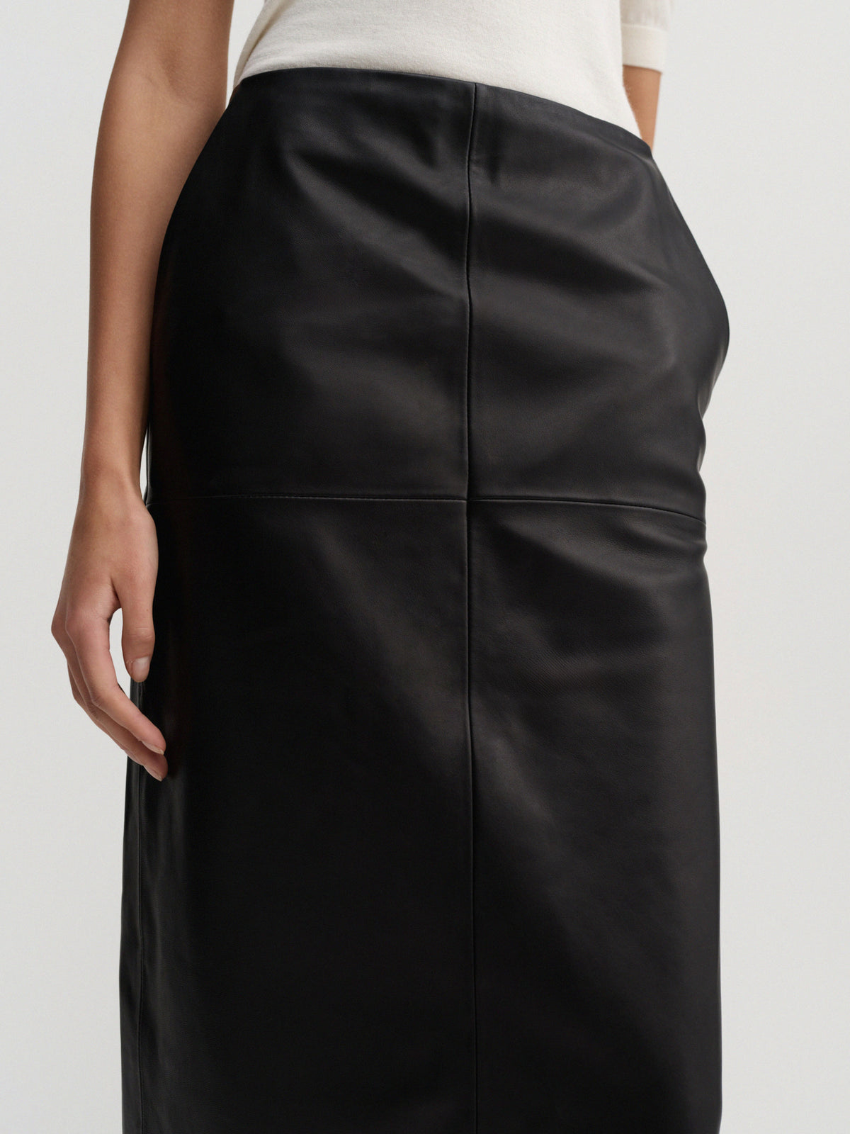 Birdy Leather Skirt – Black