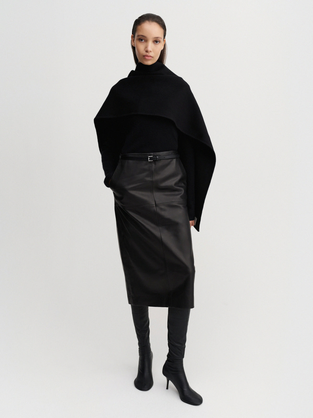 Birdy Leather Skirt – Black