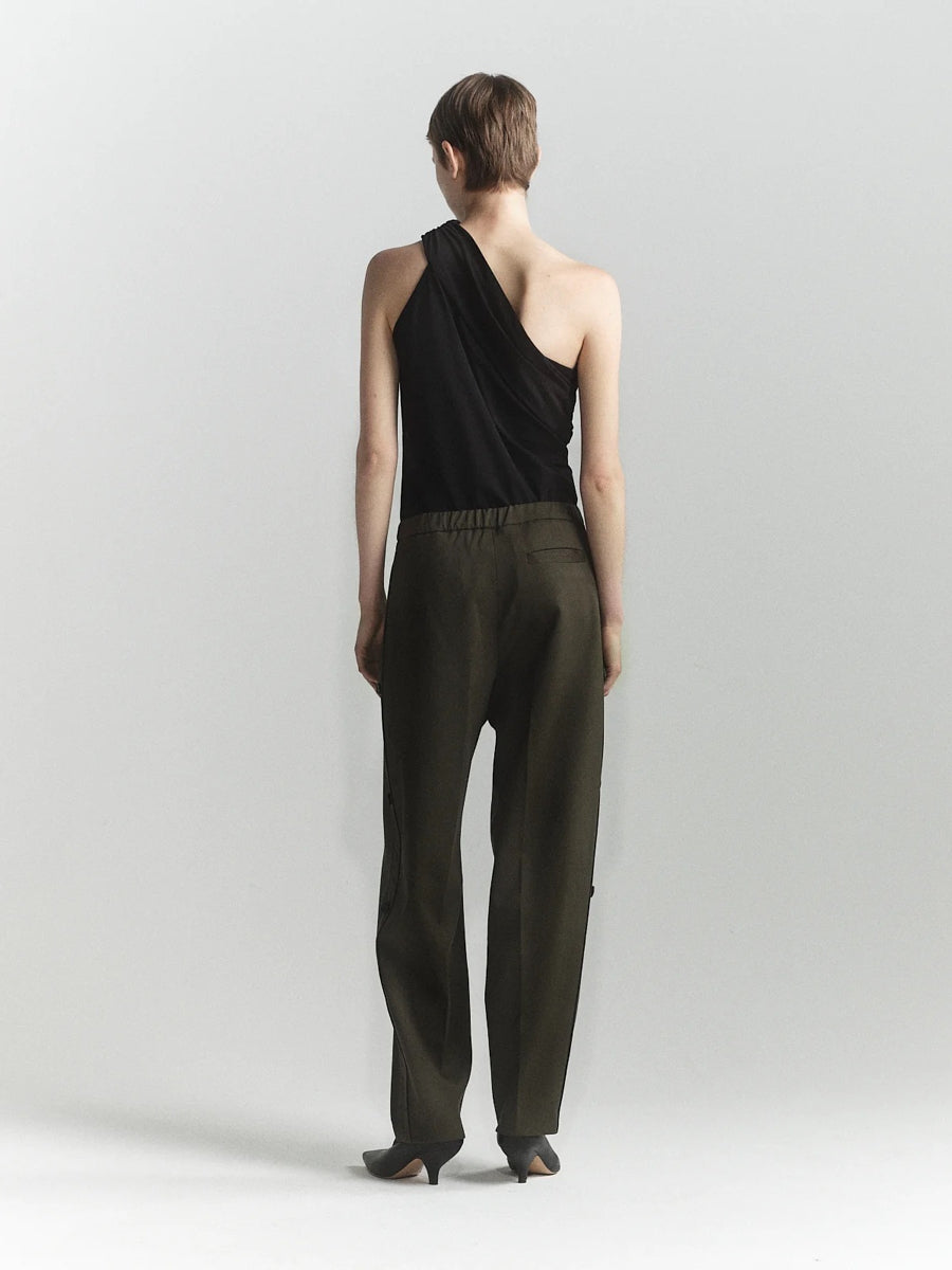 0057 One Shoulder Draped Tee