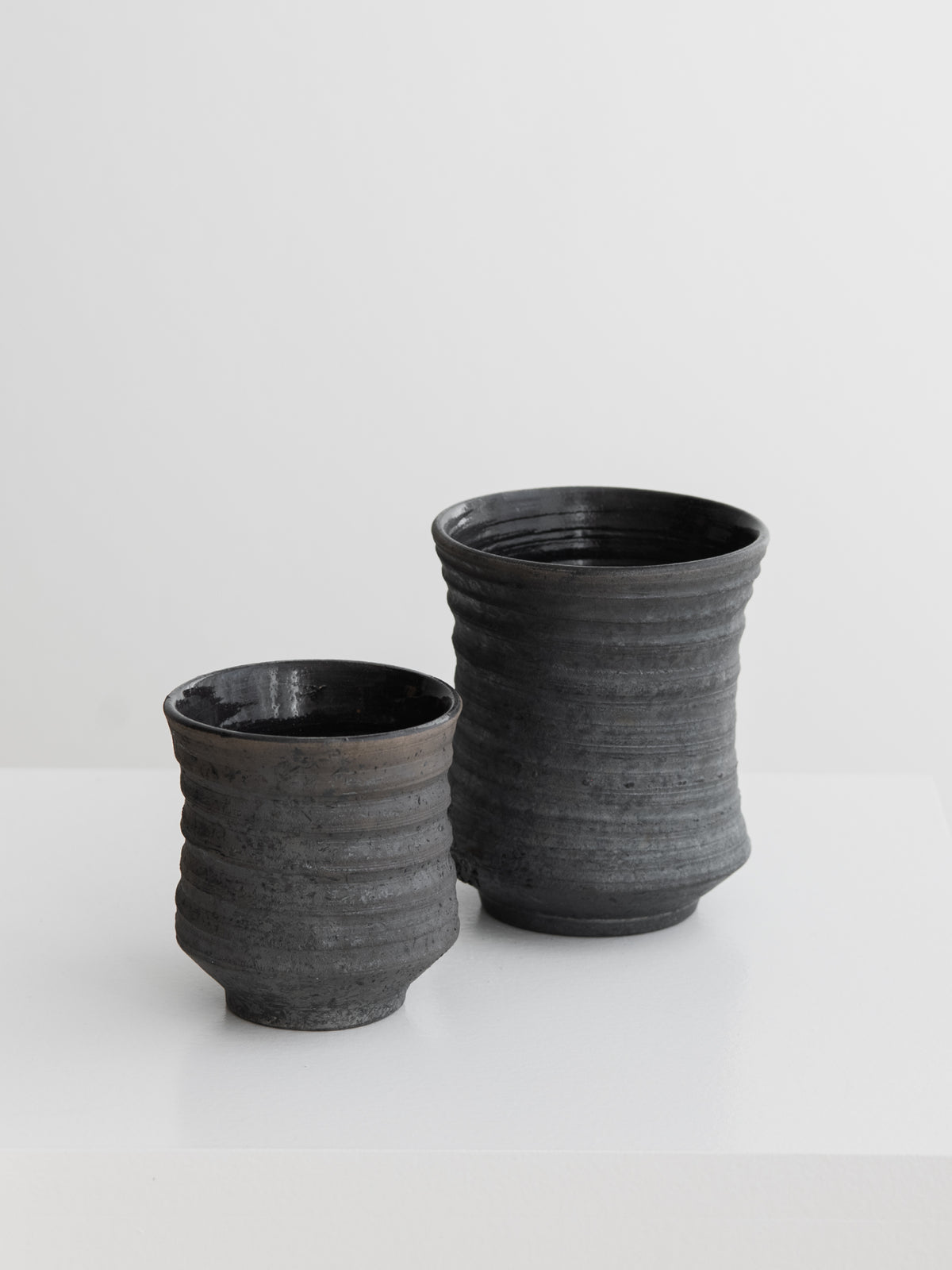 Raku Ribbed Cup - Large