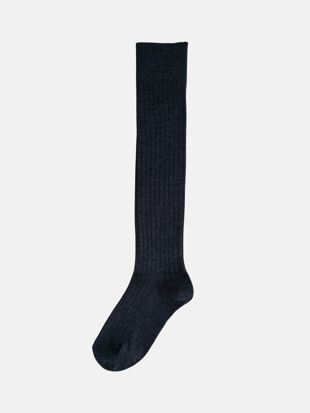 Merino Wool Ribbed High Socks