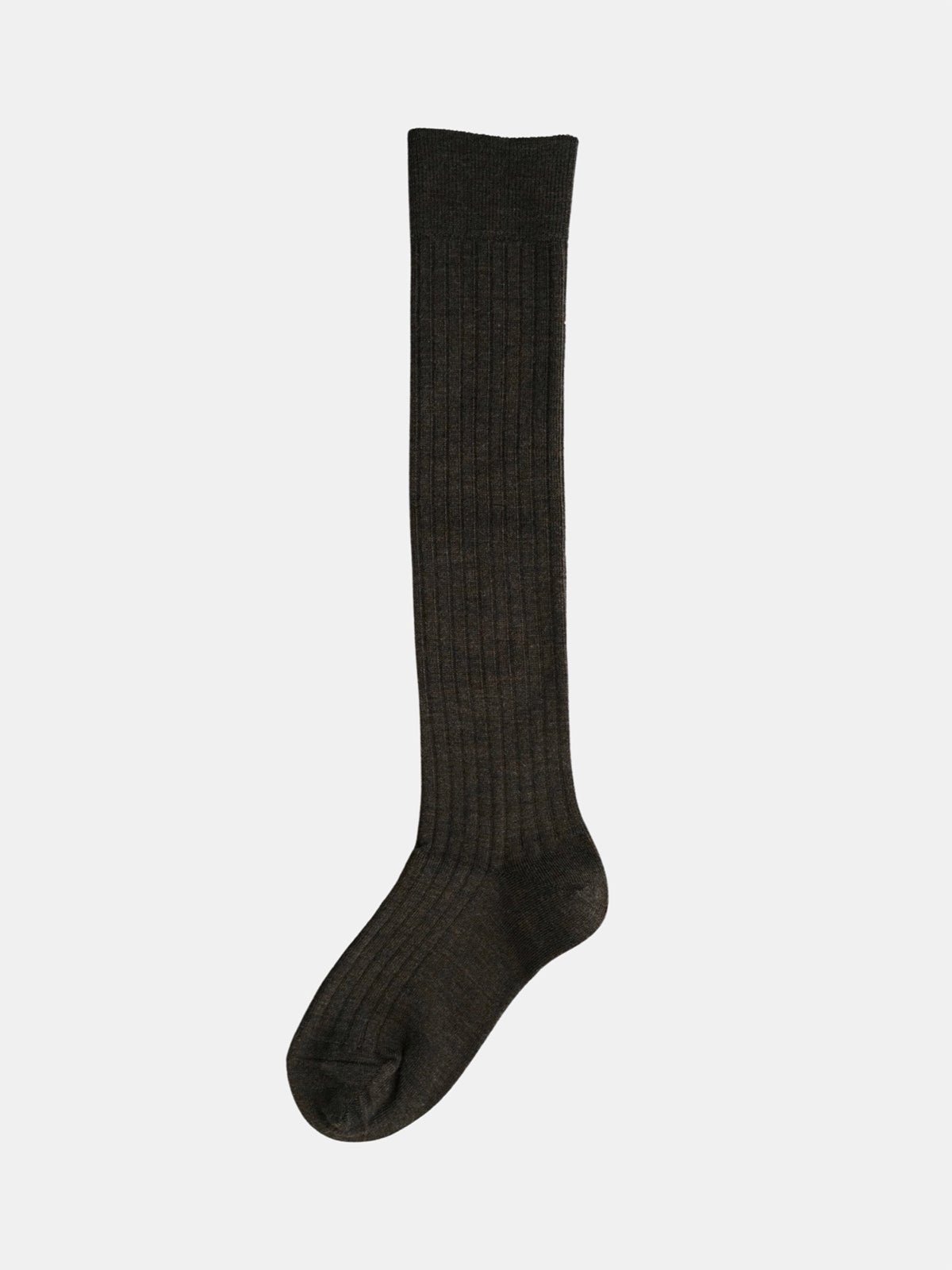 Merino Wool Ribbed High Socks