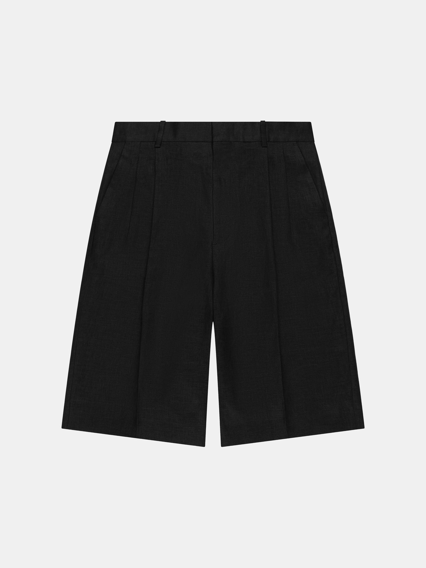 Pleated Shorts In Linen