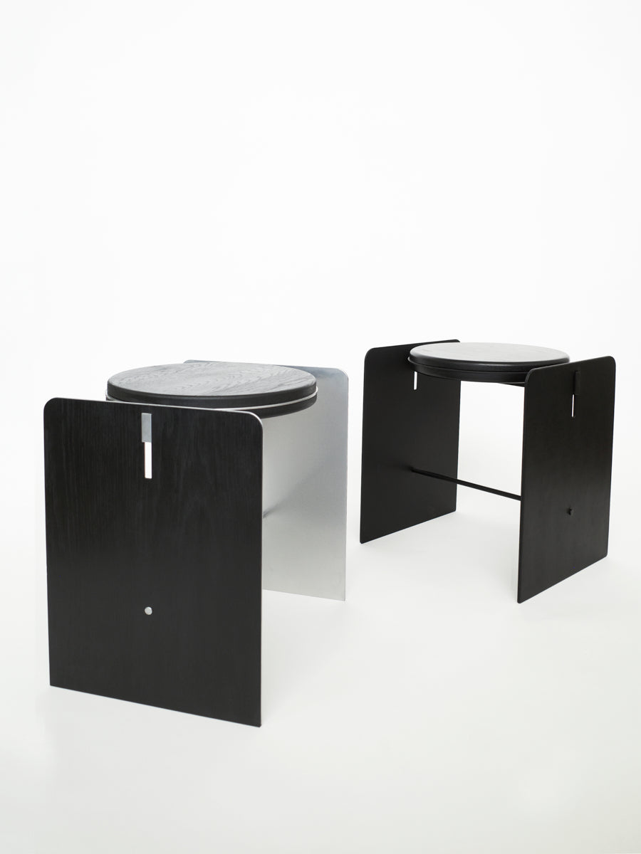 Building Blocks Stool / Side Table – Black