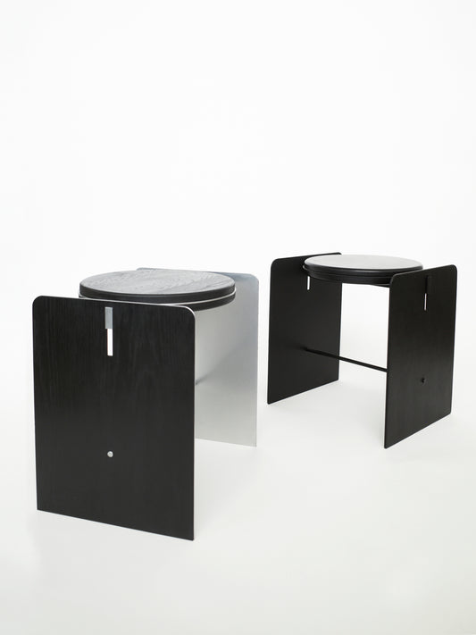 Building Blocks Stool / Side Table – Black
