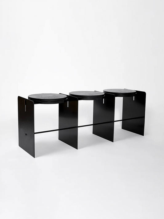 Building Blocks / 3-Seater Bench – Black