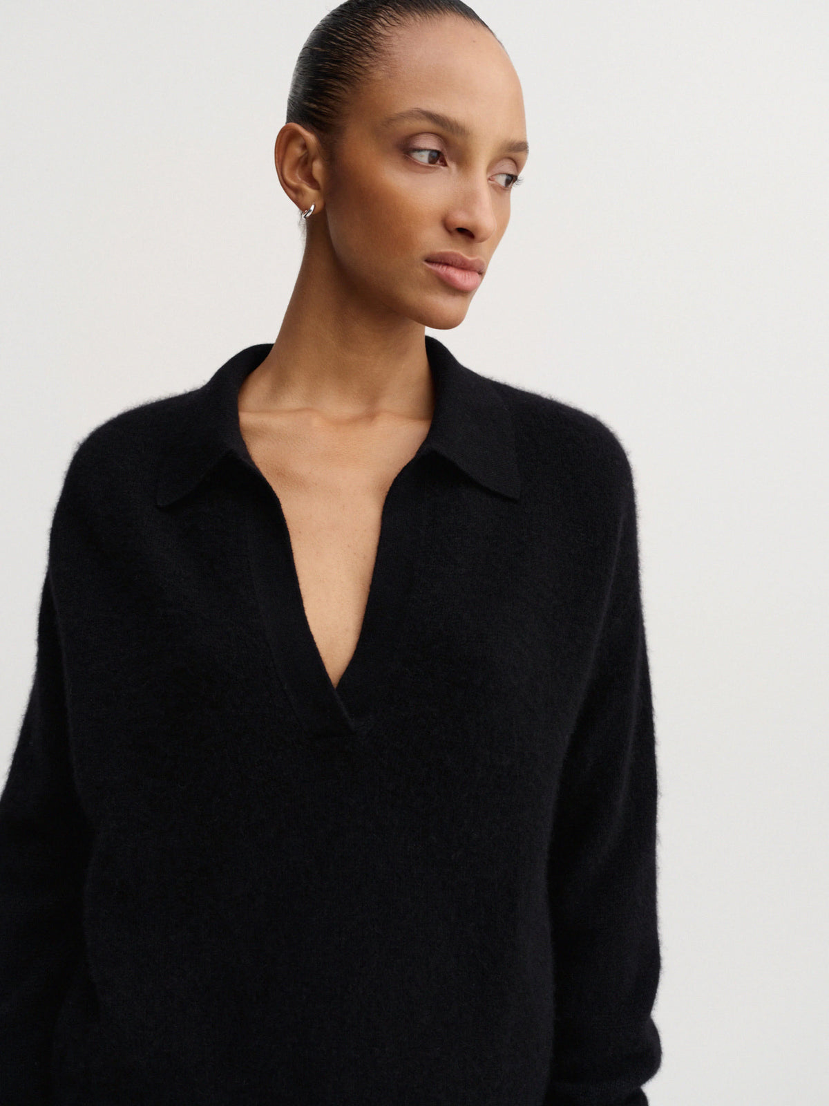 Kaia Collar Sweater - Black