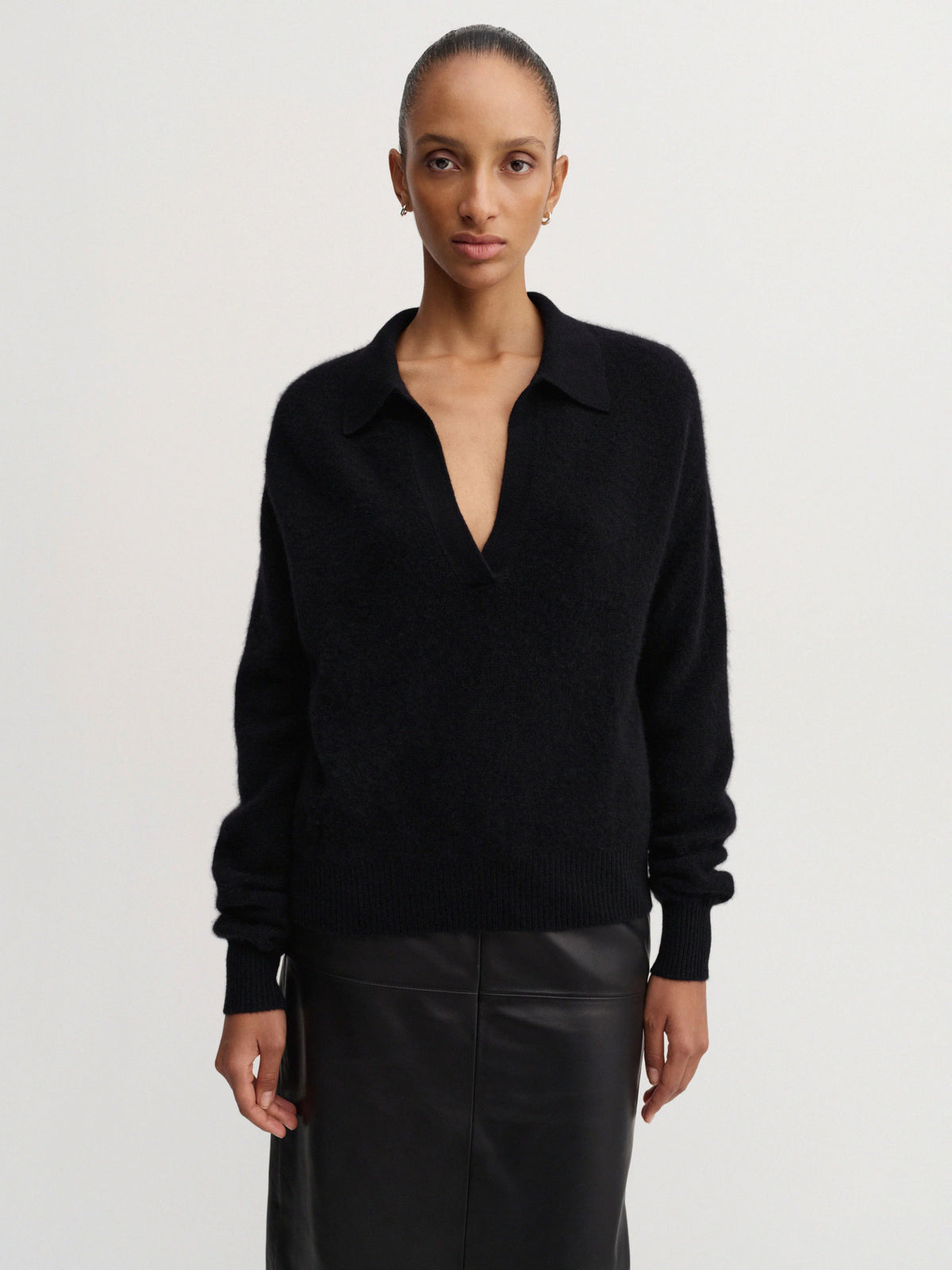Kaia Collar Sweater - Black