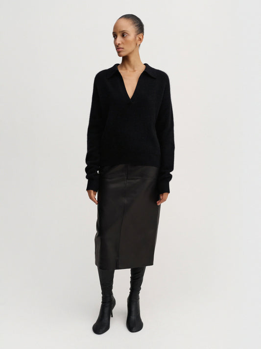 Kaia Collar Sweater - Black