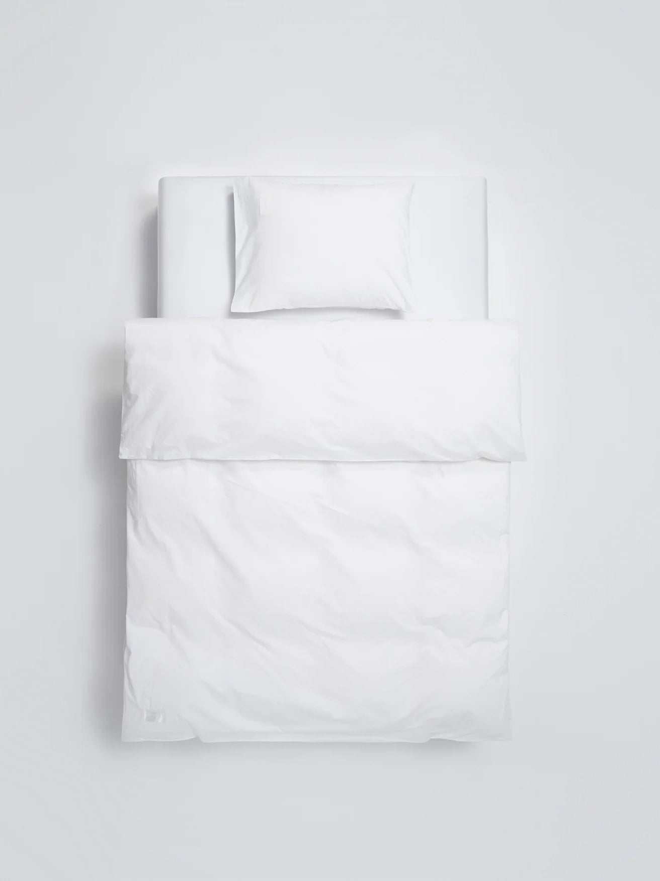 Pure Poplin Duvet Cover Single – White
