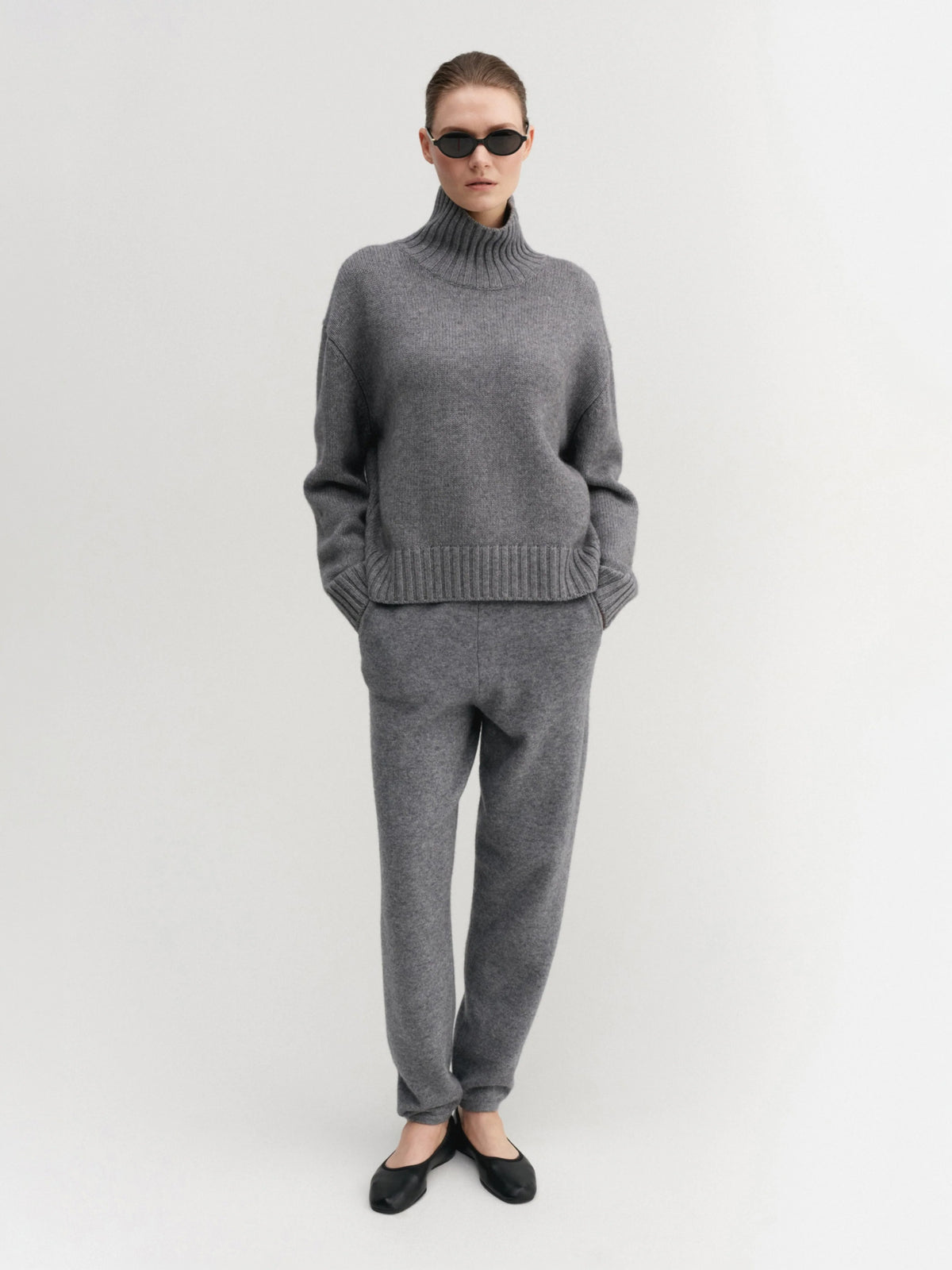 Nola Turtleneck Sweater - Grey