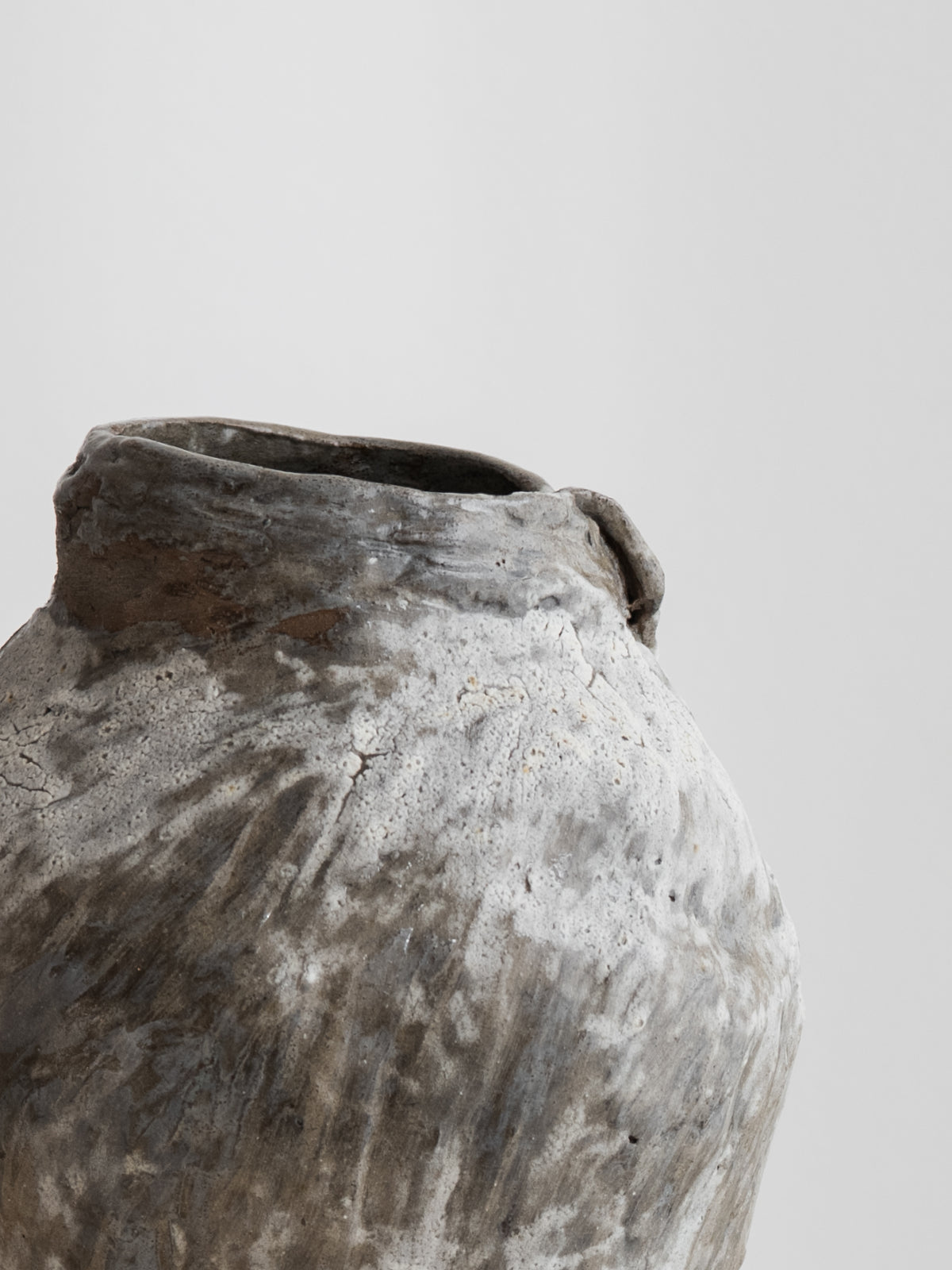 Sculptural Vase - Crackled White
