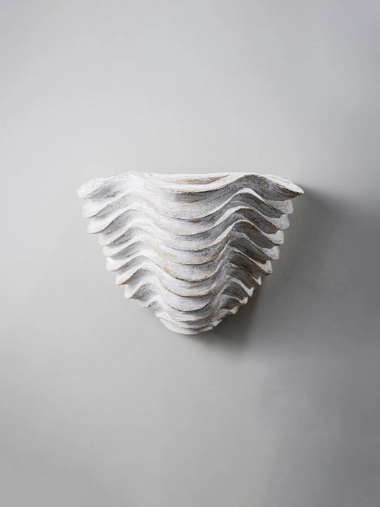 Clam Shell Wall Light Small - Drift White