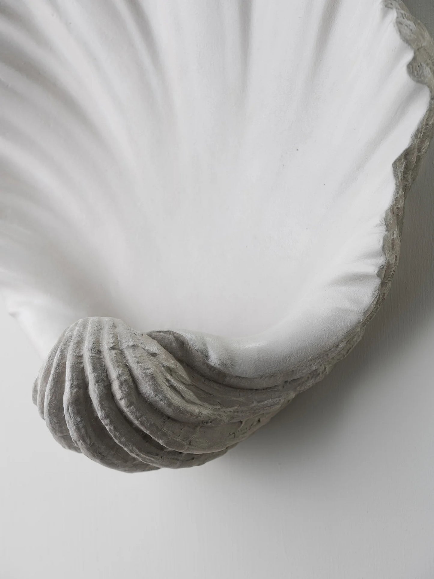 Scallop Shell Wall Light - Antiqued Plaster