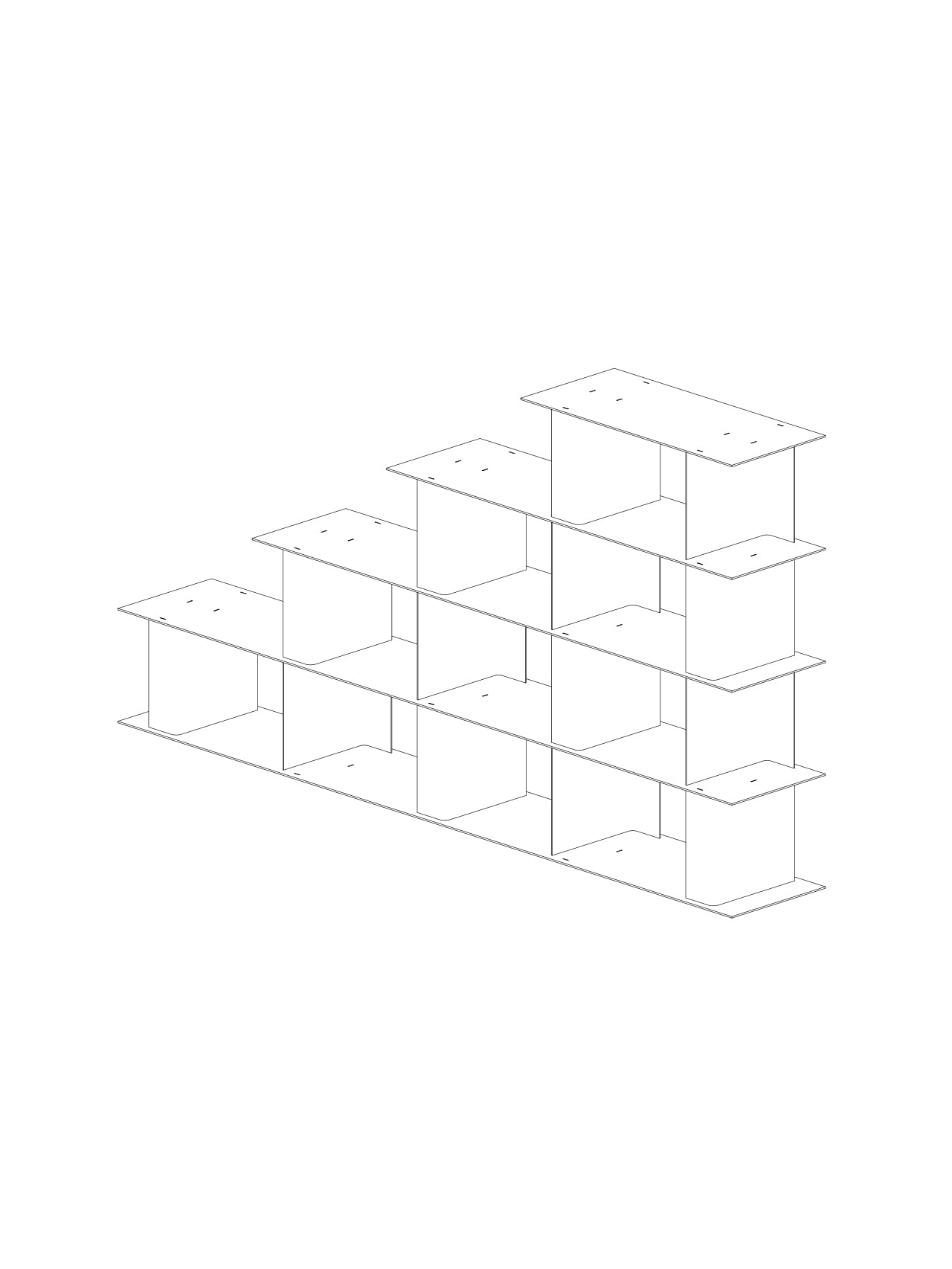 Stack 029 –  Raw Modular Aluminium Shelf