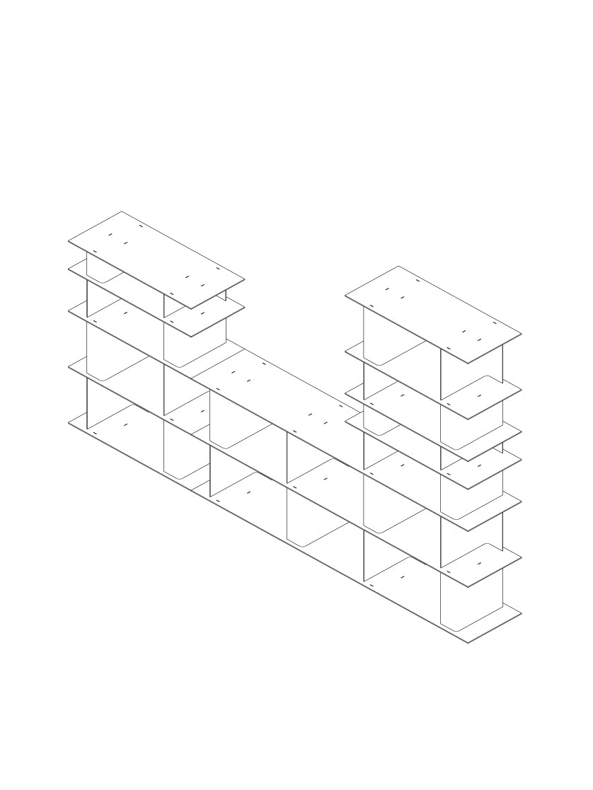 Stack 163 – Raw Modular Aluminium Shelf