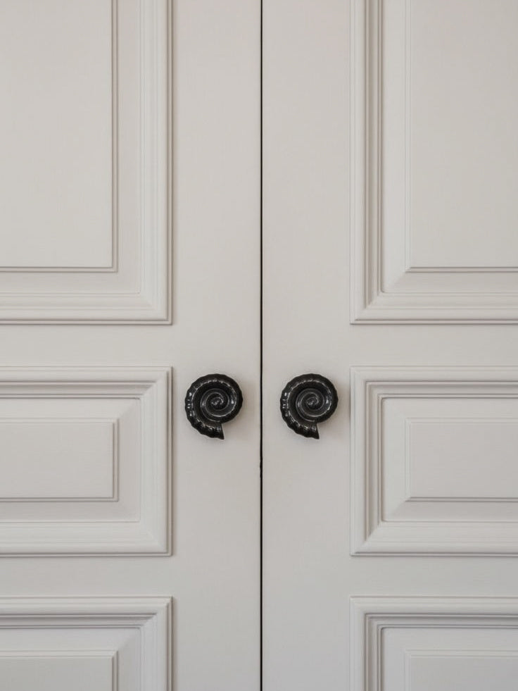 Shell Ceramic Knob, Set of 2 pcs