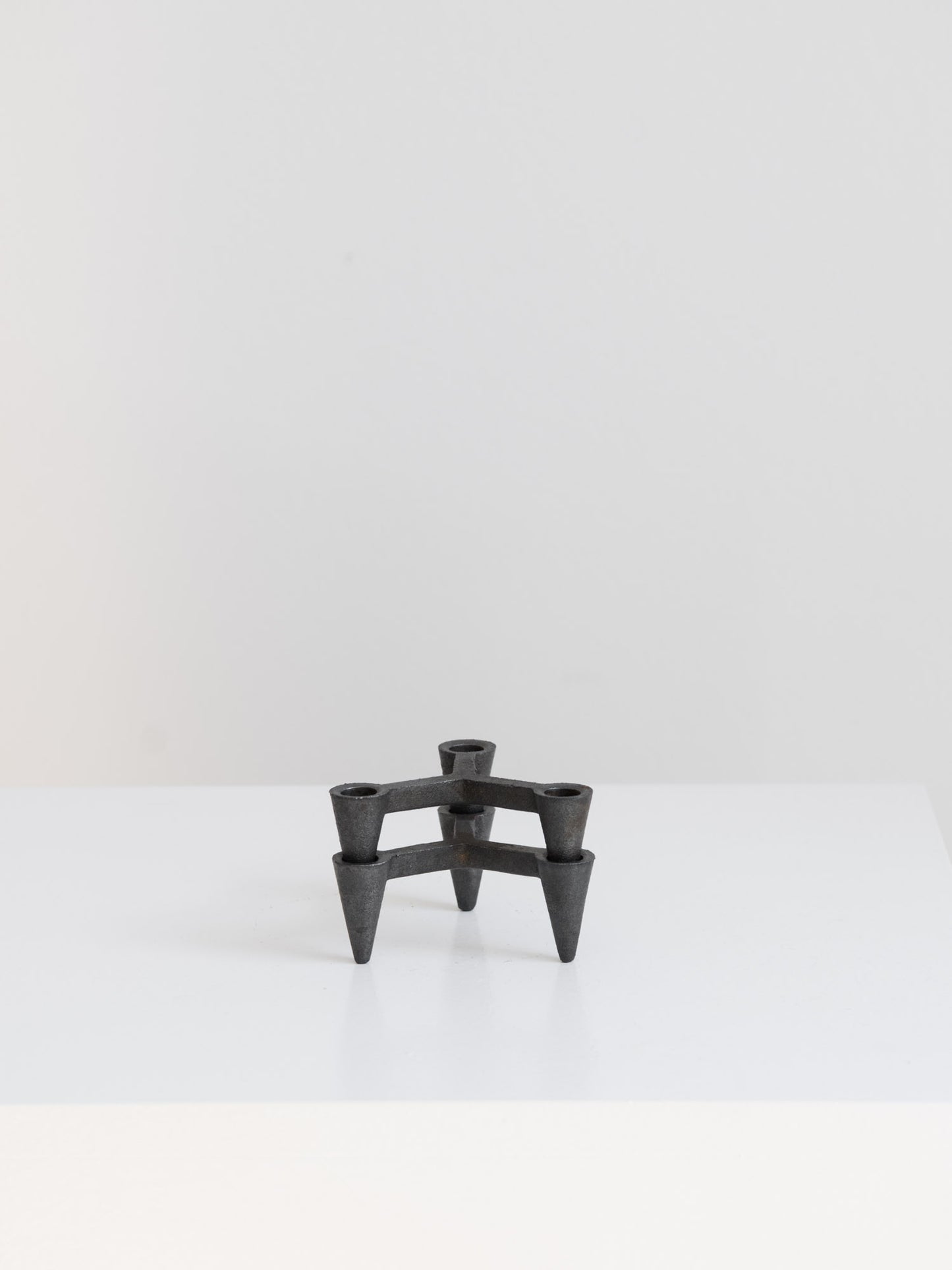 Cast Iron Three-Light Candle Holder