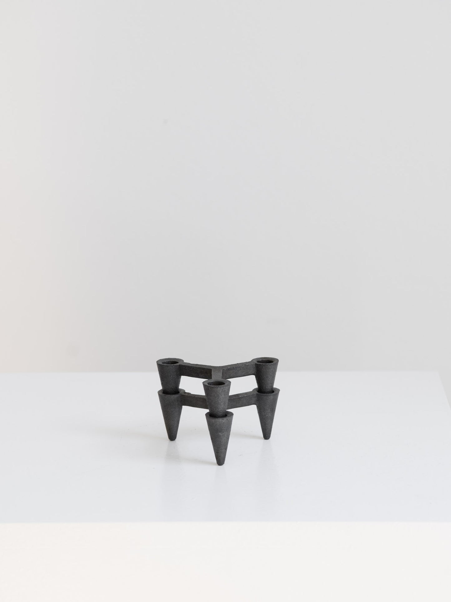Cast Iron Three-Light Candle Holder
