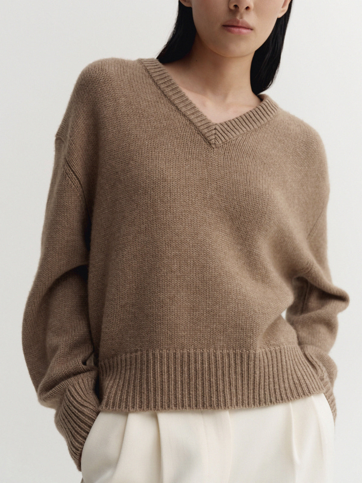 Yara V-Neck Sweater - Hazel