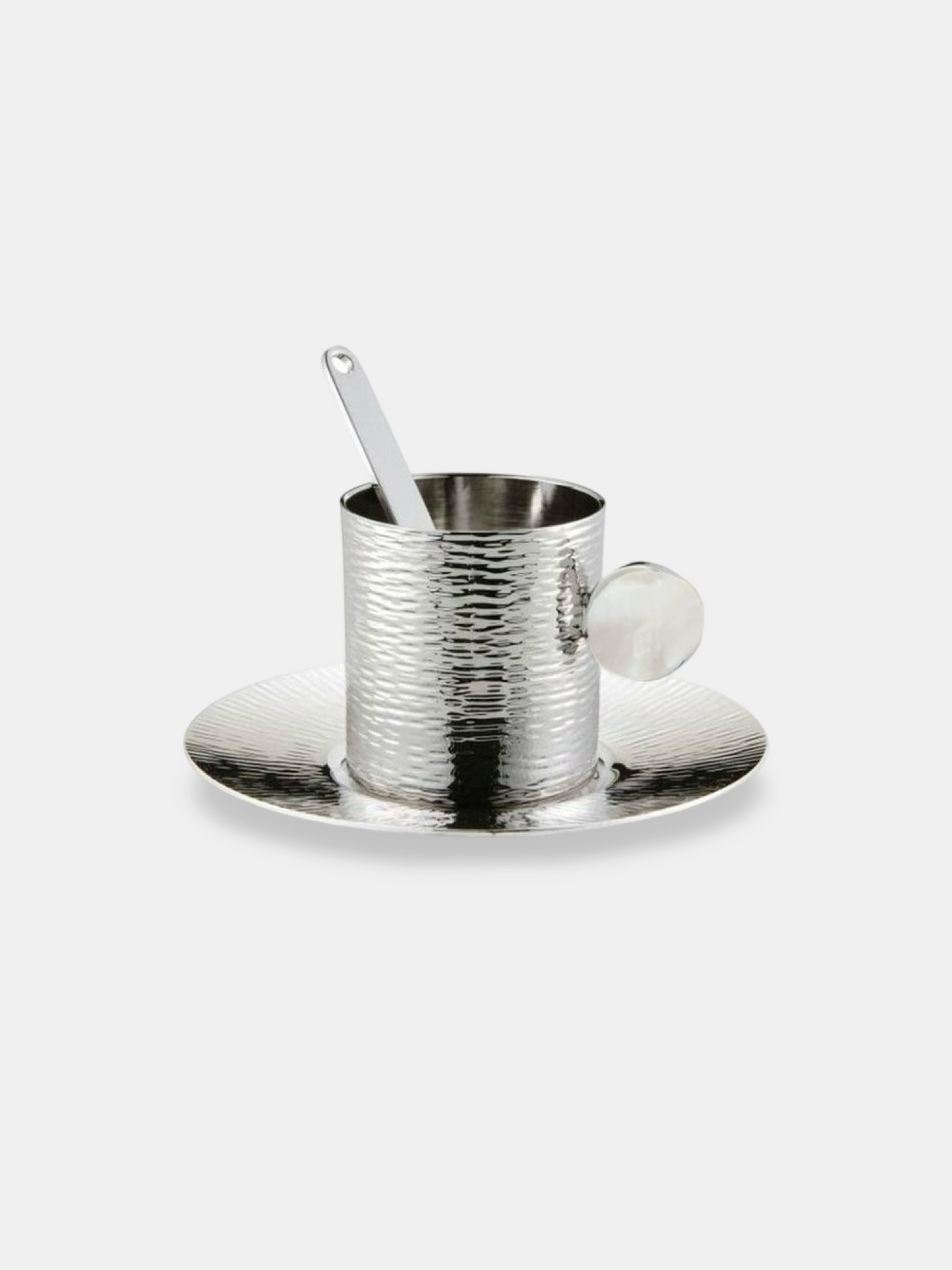Coffee Cup with Saucer - Mother of Pearl