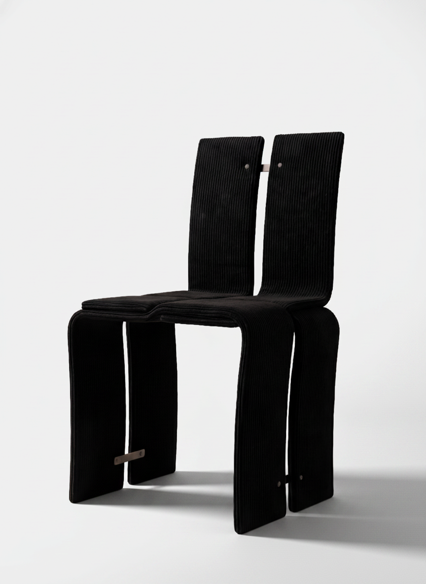 Weaving Chair 02 - Black Corduroy